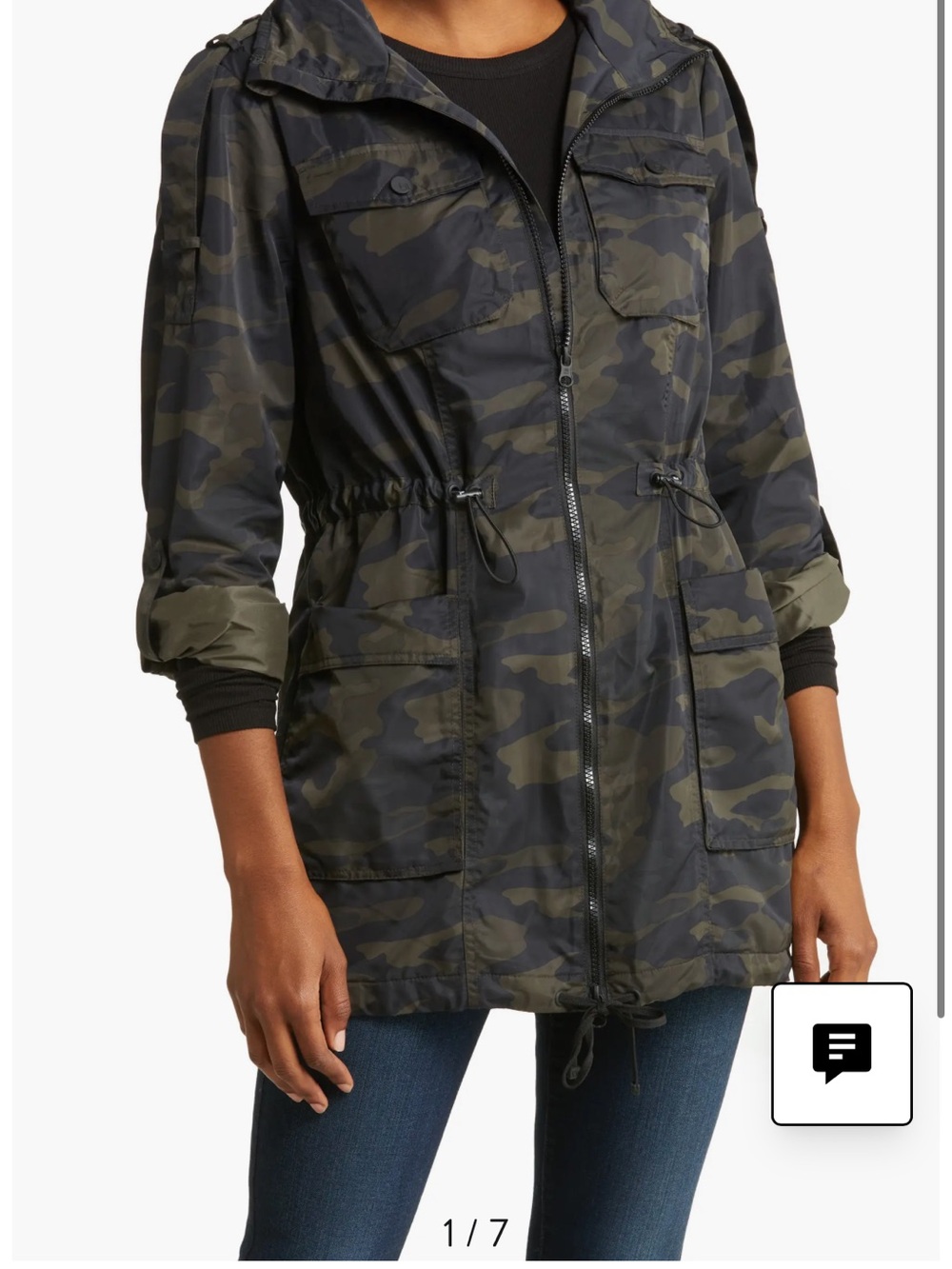 Blanc Noir Mastermind Camouflage Utility Anorak Jacket Olive Camo M